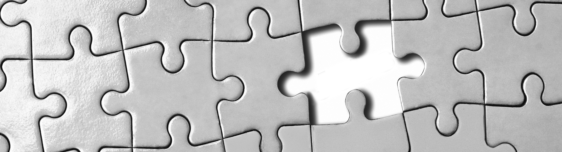 Puzzle mit fehlendem Puzzleteil